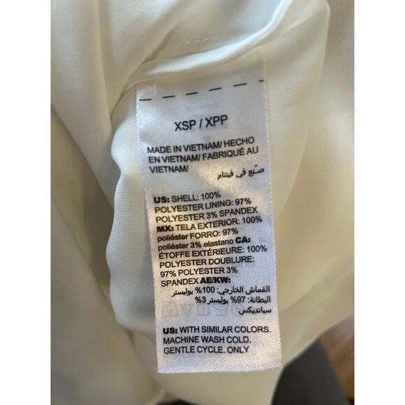 White House Black Market white camisole shirt with attached tank underneath - Picture 7 of 8